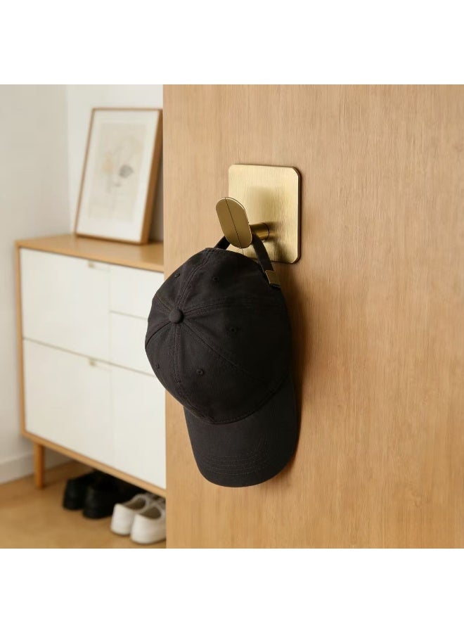 2 Pack Self Adhesive Wall Hooks Heavy Duty | 304 Stainless Steel | No Nails Traceless Hooks for Bathroom & Kitchen - Image 2